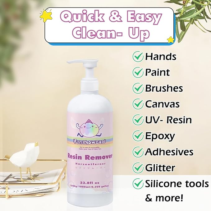 FUNSHOWCASE Epoxy Resin Remover 33oz Tool Cleaner and Hand Soap