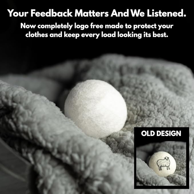 Lavender Scented Wool Dryer Balls – 6 XL Pack – Natural Fabric Softener, Reusable, Reduces Static, Reduces Wrinkles & Shortens Drying Time, Made W/Essential Oil, 100% Pure Wool