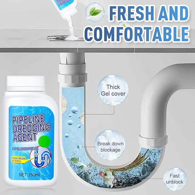 Pipeline Dredging Agent, 2025 New Powerful Powerful Pipe Dredging Agent for Bathroom Kitchen Sink And Drain Cleaner (1PC)