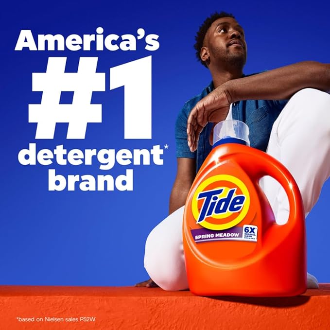 Tide Laundry Detergent Liquid, Original Scent, 80 Loads, 105 FL OZ, Works on 100% of Common Stains, Laundry Soap, Liquid Laundry Detergent