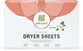 Grab Green Dryer Sheets, 80 Sheets, Gardenia Scent, Plant and Mineral Based, Compostable, Softens Fabrics, Reduces Static Cling and Wrinkles