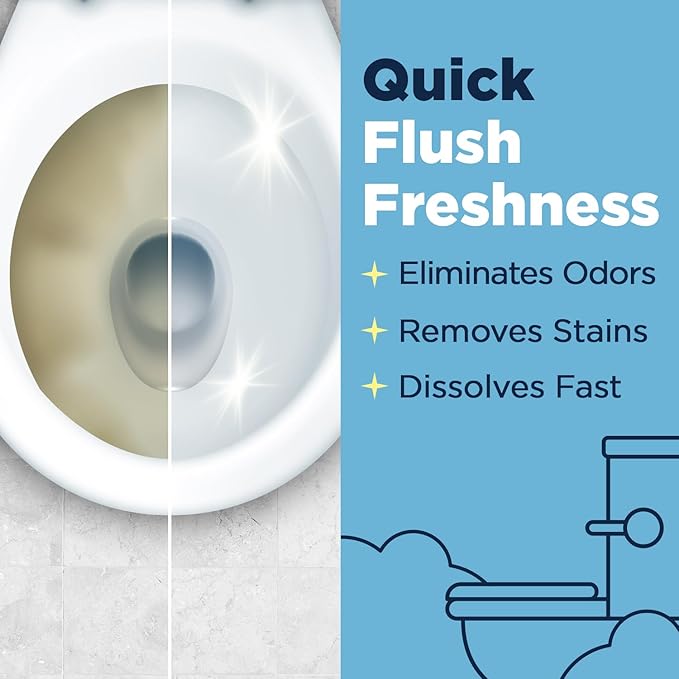 Nature Clean Natural Toilet Bowl Cleaners Strips 3 x 45 count, Plastic-Free Packaging, Refresh Toilets & Bathroom. No Splash.