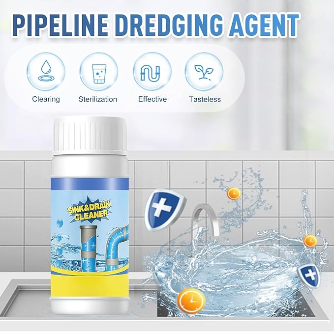 Sink & Drain Cleaner Powder, Quick Foaming Powder for Bathroom & Kitchen Dredging (3 pcs)