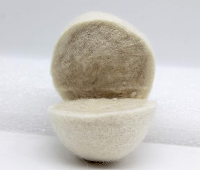 Wooland Wholesale Bulk Laundry XL Premium Wool Dryer Balls - 100% New Zealand Organic Wool Natural Fabric Softener for Sensitive Skin, Babies (25 Count)