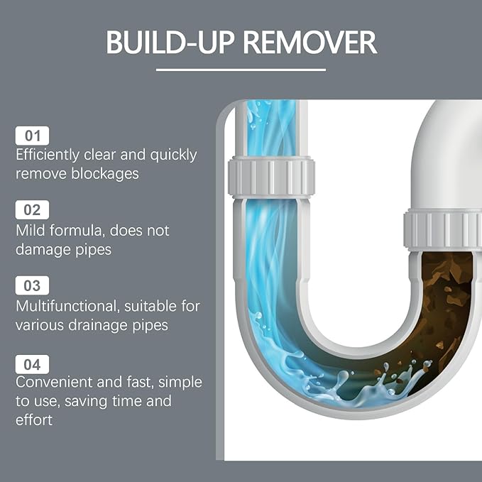 Powerful Pipe Dredging Agent,Pipeline Dredging Agent for Kitchen and Toilet Pipelines,Kitchen Sink Drain and Pipe Cleaner,Drain Clog Remover (1PCS)
