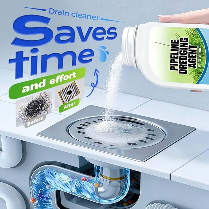 Pipe Dredging Agent, 2026 Upgrade Powerful Drain Cleaner, Sink Drain Cleaner, Pipeline Dredging Agent for Kitchen, Toilet, Sink (1)