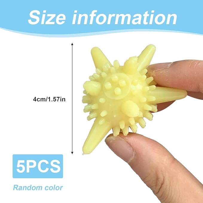 Washing Machine Laundry Balls 5 Pack – Soft PVC Anti‑Tangle & High Friction Wash Balls for Deep Stain Removal, Reusable Washer Balls for All Machines, Random Mixed Colors