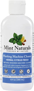 Natural Washing Machine Cleaner Liquid – Formula That Helps Remove Odor & Residue in Front & Top Load Washers, 12 oz – Made in USA