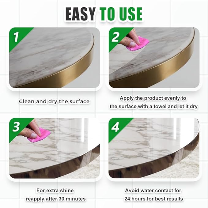 Nano Crystal Coating Agent For Tile & Furniture, Granite Countertop Cleaner and Sealer with Protection, Quartz Marble Stone Polish Cleaner for Permanent Hold & Shine Effect Fast Drying (1PCS)