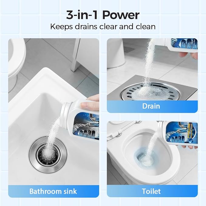 Strong Drain Cleaner for Kitchen, 2026 New Pipeline Dredging Agent, Fast Acting Drain Clog Remover for Home, Powerful Grease Dissolver for Bathroom, Pipe Cleaning Solution for Homeowner (1pcs)