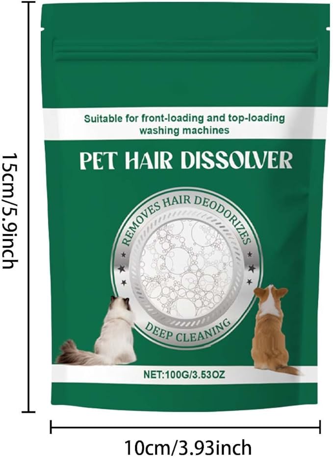Pet Hair Dissolver, Fabric Care Cleaning Pods, Cat Fiber Removal Aid, Washing Machine Lint Reducer, with 30pcs Water Soluble Pods Pack, for Household Daily Clothes Care