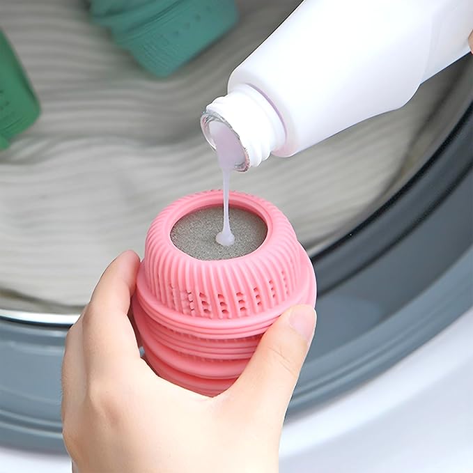 6Pcs Washing Machine Laundry Ball Fabric Softener Dispenser Balls for Washing Machine TPE Household Fabric Softener Dispenser Softener Ball Dispenser Laundry Detergent Balls for Laundry Room(6pcs)