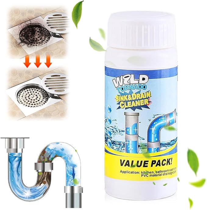 2026 New Sink Drain Cleaner, Sink and Drains Cleaner, Multi-functional Sink and Drains Cleaner Powder Cleaning, Drain Cleaner Foam Cleaner, Powerful Pipe Dredging Agent for Home Kitchen Toilet (1Pcs)