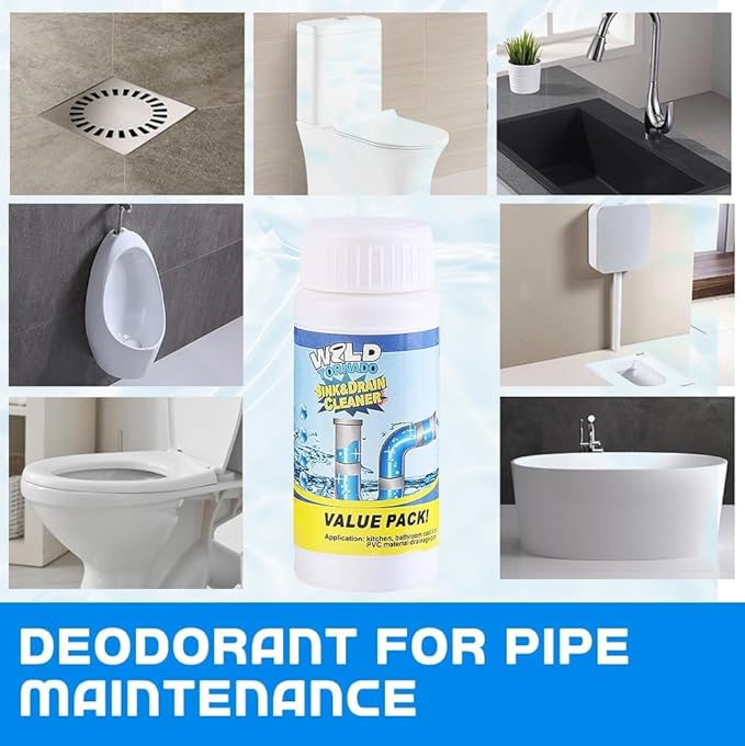 Upgraded Drain Cleaner, Wild Tornado Sink And Drains, Fast Foaming, Multi-functional Pipe Cleaning Tool for Home Kitchen Toilet (1pcs)