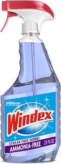 Windex Glass and Window Cleaner Spray Bottle, Ammonia Free, Packaging Designed to Prevent Leakage and Breaking, Surface Cleaning Spray, Crystal Rain Scent, 23 Fl Oz