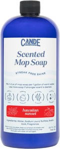 CANDE Mop Soap - Highly Scented Mop Soap, Luxury Floor Cleaner, Premium Fragranced Floor, Streak-Free Shine, 32 oz (Hawaiian Sunset)