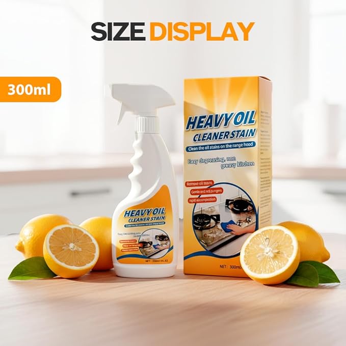 Heavy Oil Multi Purpose Cleaner Stain, 2026 Upgraded Clean Kitchen Oil Stains Spray, Electrolyzed Ion Kitchen Cleaner for Oven Stove Top Range Hood Sink (2 pack)