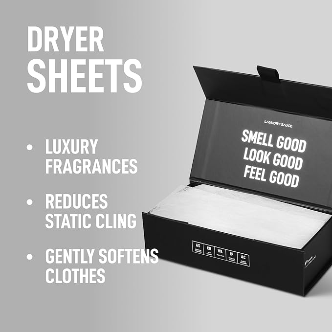 Laundry Sauce - 02 Sets of Luxury Scented Laundry Dryer Sheets Bundle (Australian Sandalwood and Siberian Pine), Premium Dryer Sheets with High-End, Sophisticated Fragrances