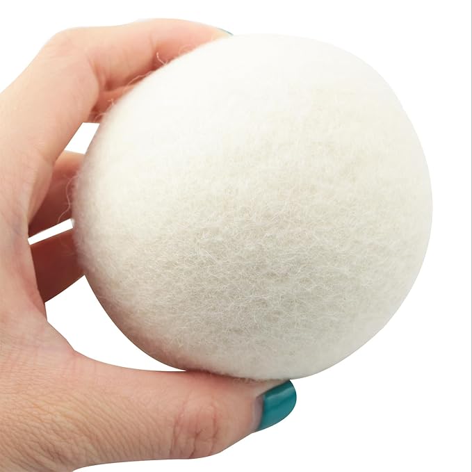 3PCS Laundry Drying Balls White Wool Drying Agents Eco Friendly Soft Material Diameter 7cm/2.75in Reusable Anti Static