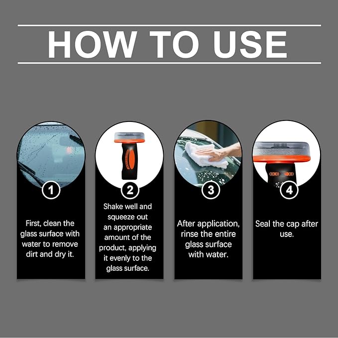 Q4 Glass Guard, 3 Pcs Q4 Glass Cleaner, Windshield Oil Film Remover, Oil Film Cleaning Brush For Car Windows (3pcs)