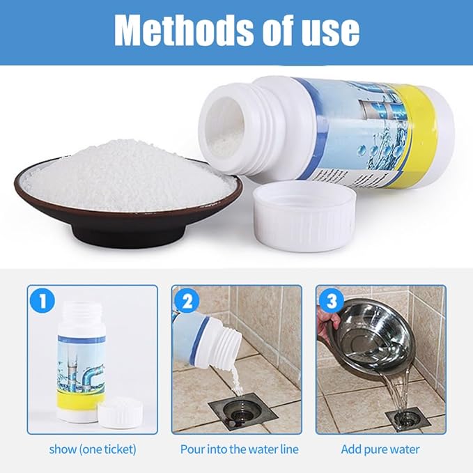 2026 New Sink Drain Cleaner, Multi-functional Powerful Pipe Unclogging Agent, Sink and Drains Cleaner Foam Cleaner for Kitchen Toilet and Pipes Cleaning Tool (1Set)