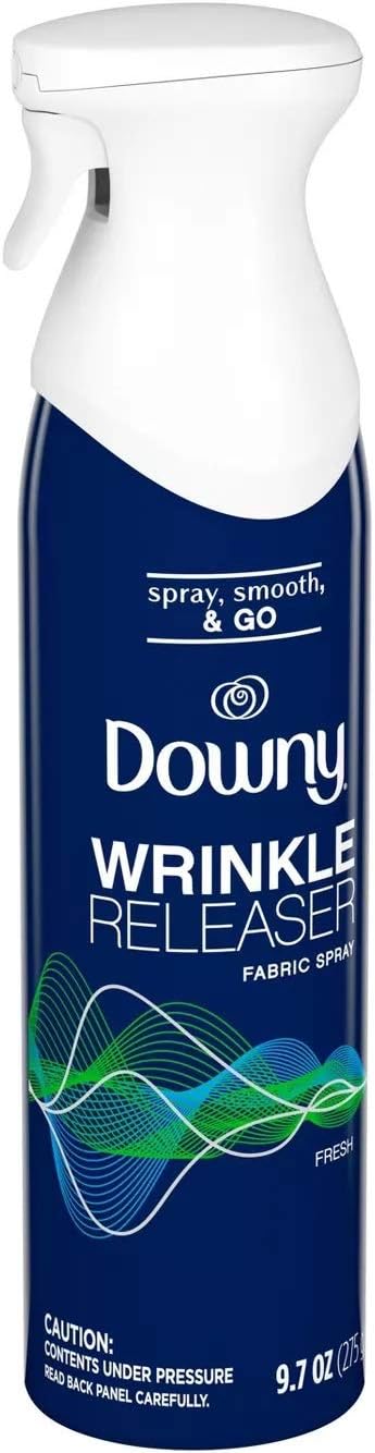Downy Wrinkle Releaser Fabric Spray - Fresh Scent - Net Wt. 9.7 OZ (275 g) Per Can - Pack of 2 Cans