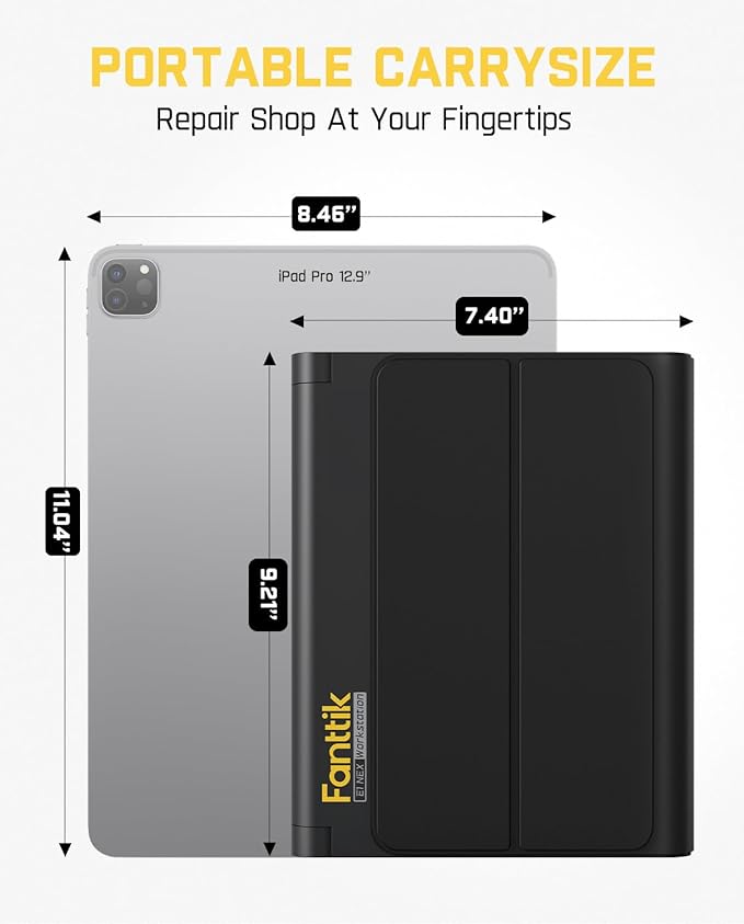 Fanttik Electric Screwdriver Kit, Precision Screwdriver Set, 64 Magnetic Bits, 12 Types Fix Tools, 0.05/0.2 N.m, Repair Tool for Phone Laptop Watch Electronics - E1 NEX Workstation