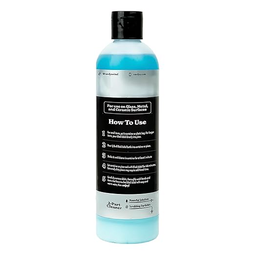 Randy's Black Label Cleaner - (12 fl oz) - Best Multipurpose Surface Cleaning Solution for Glass Tops, Metal and Ceramic Surfaces - Glass Top Cleaner for Streak-Free Finish - 16-Pack