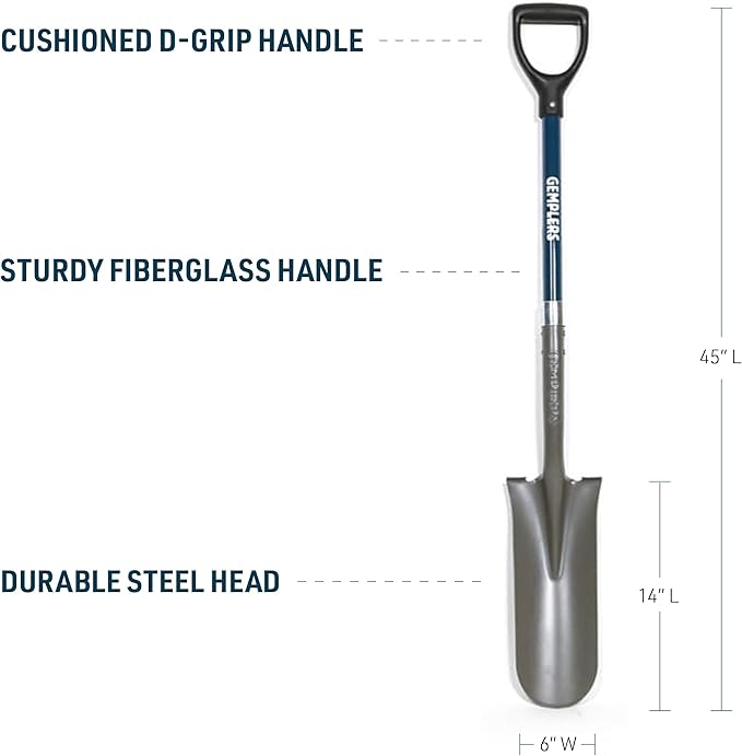 Gemplers Drain Spade with Fiberglass Handle