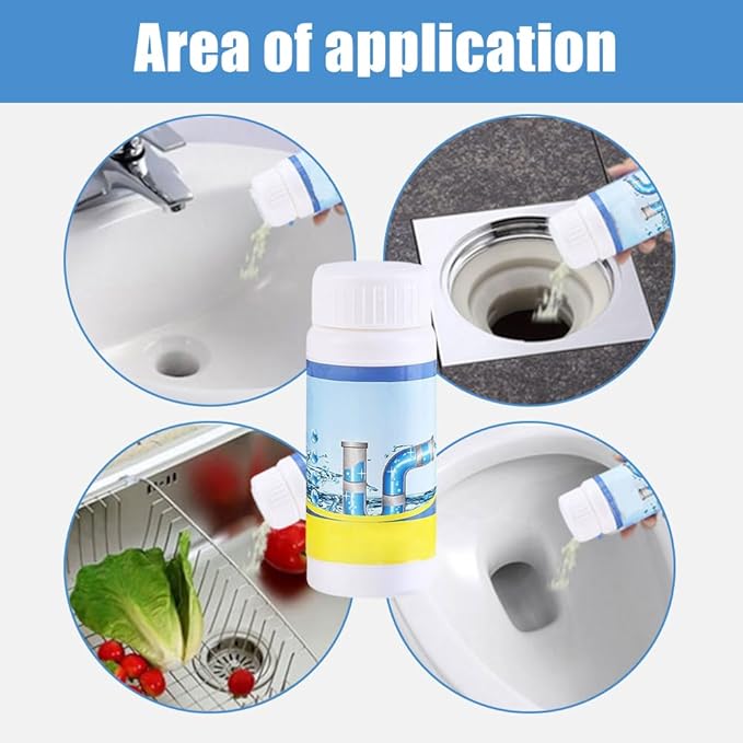 2026 Upgraded Sink and Drain Cleaner, Multi-functional Powerful Pipe Unclogging Agent Drains Cleaner Fast Foaming for Kitchen Toilet and Pipes Cleaning Tool (1Set)