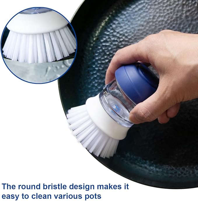 CELOX Dish Brush with Soap Dispenser, Palm Brush for Cleaning Kitchen