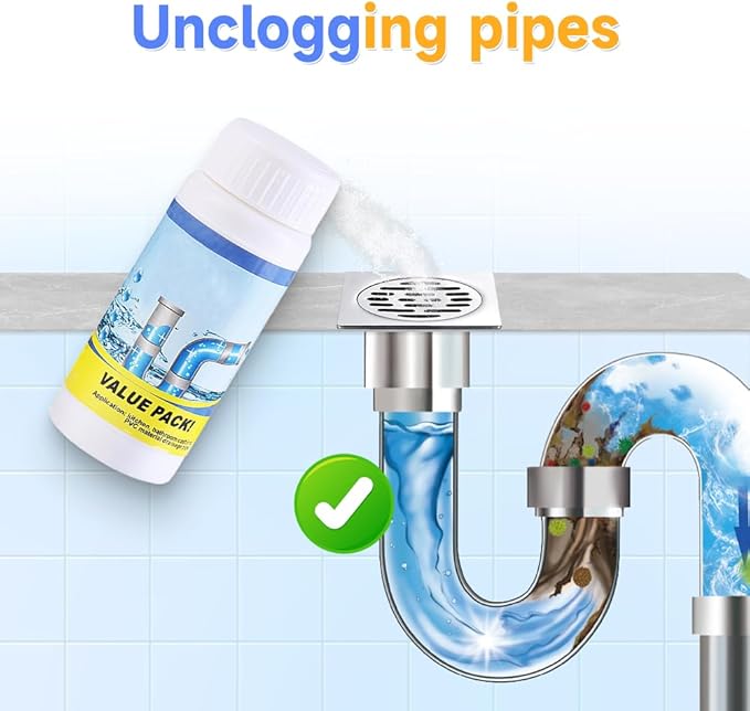 2025 New Sink Drain Cleaner, Sink and Drain Cleaner, Multi-functional pipe unclogging agent, Powerful Sink Cleaner for Kitchen and Pipes Cleaning Tool (2pcs)