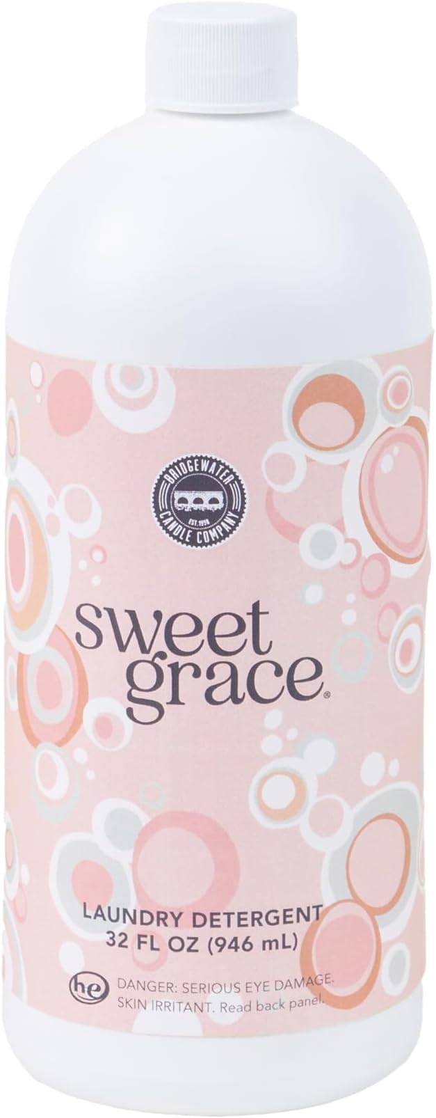 Bridgewater Candle Sweet Grace 32 oz Laundry Detergent Liquid | Highly Scented Luxury Laundry Experience | Deep Cleaning and Powerfully Fragranced
