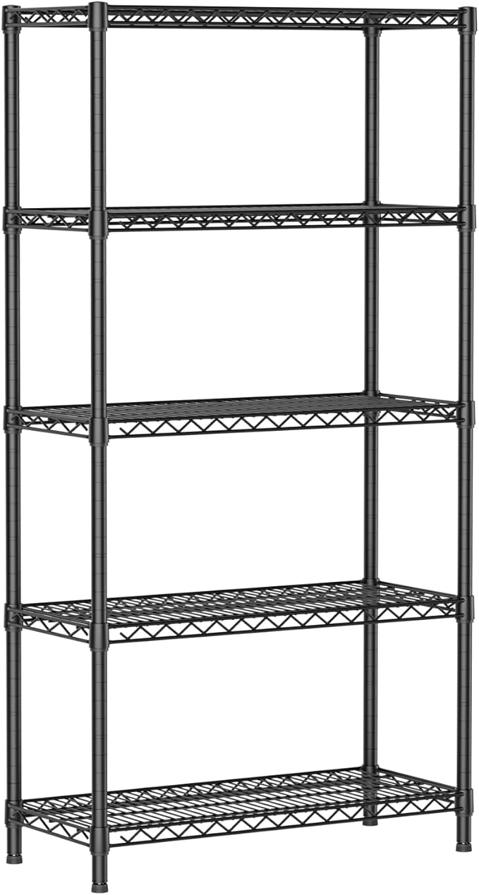 SINGAYE Shelf Closet Wire Shelving：Adjustable Metal Unit for Laundry Room Organization Bathroom Kitchen Home Garage Storage Pantry Rack Shelves