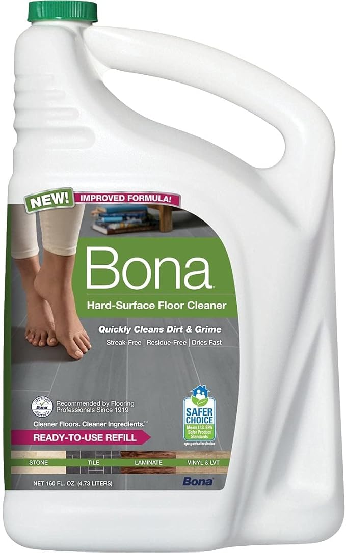 Bona 160 oz. Stone, Tile, and Laminate Floor Cleaner Refill with 22 oz. Bonus Spray Bottle