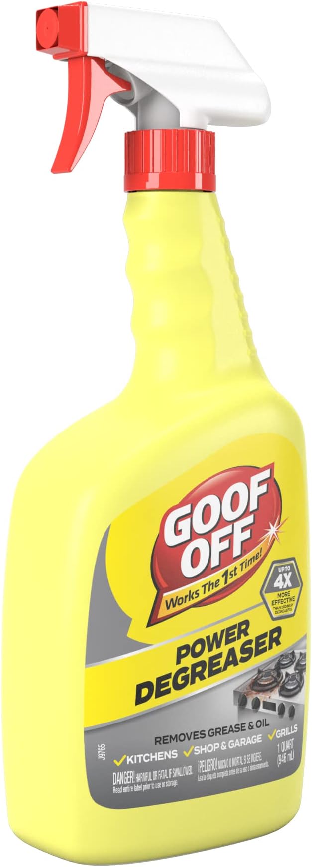 Goof Off Power Cleaner and Degreaser for Mechanics– 32 oz. Trigger Spray Bottle
