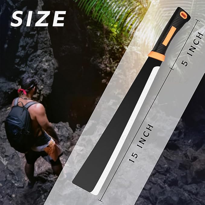 Billhook Sickle Machete for Yard Work Cutting Trees Heavy Duty machetes Mexicanos de Trabajo Best Machete Camping,Gardening Machete,Land Management,Hunting and Outdoor.