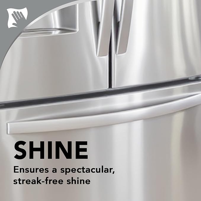 Weiman Stainless Steel Cleaner & Polish Kit, 1 Wipes & Cloth, Anti-Fingerprint, Removes Grease, Water Spots, Streaks & Residue, Polishing Cleaner Safe for Appliances, Chrome, Sinks & Grill Exteriors
