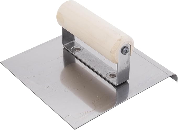 MARSHALLTOWN QLT Stainless Steel Hand Edgers, Wood Handle Material, 152mm Width, 152mm Length, 6mm Radius, 10mm Lip, Made In The USA, CE512S