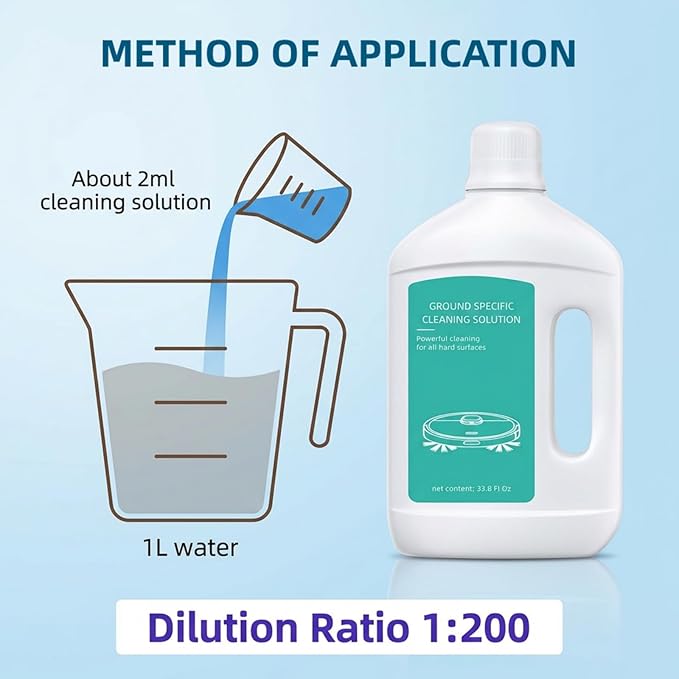 1L Floor Cleaning Solution Original Scent Compatible With Dreame Cleaning Solution,Residue & Streak Free Suitable For All Robot Vacuum Cleaners And Wireless Wet Dry Dual-Use Vacuum Cleaners.(1 Bottle)
