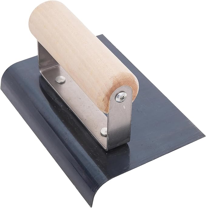 MARSHALLTOWN QLT Blue Steel Hand Edgers, Wood Handle, 152mm Length, 102mm Width, 19mm Radius, 22mm Lip, CE558B