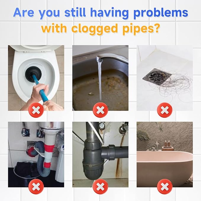 2026 Upgrade Powerful Sink Drain Cleaner, Sink and Drain Cleaner, Multi-functional Drains Cleaners Fast Foaming for Kitchen Quick Cleaning Tool, Fast Acting Clog Remover for Home Users (2)