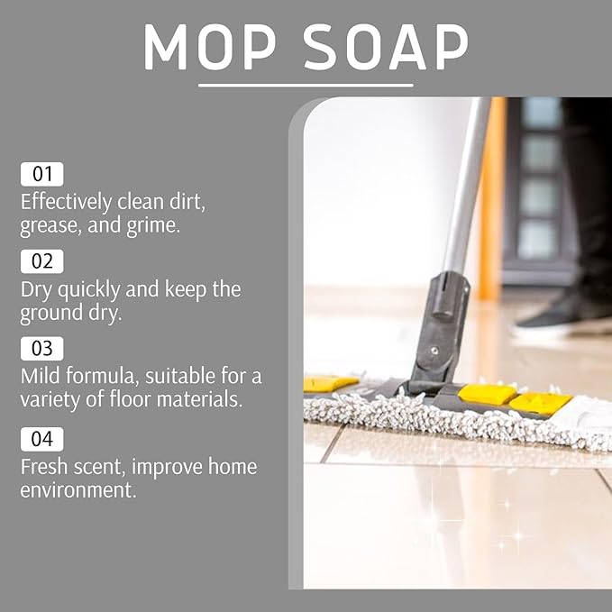 2PCS Mop Soap Brazilian Waves, Mop Soap Scented, Mop Soap for Floor Cleaning, Luxury Mop Soap, Multi-purpose Mop Cleaner Soap