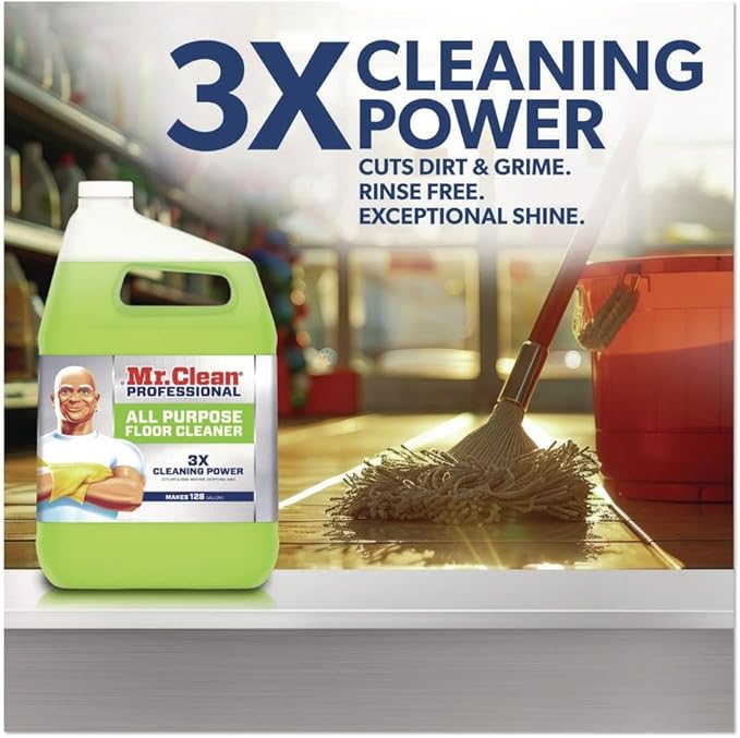 Mr. Clean 2621 Low-Suds Finished Floor Cleaner - 3 / CS