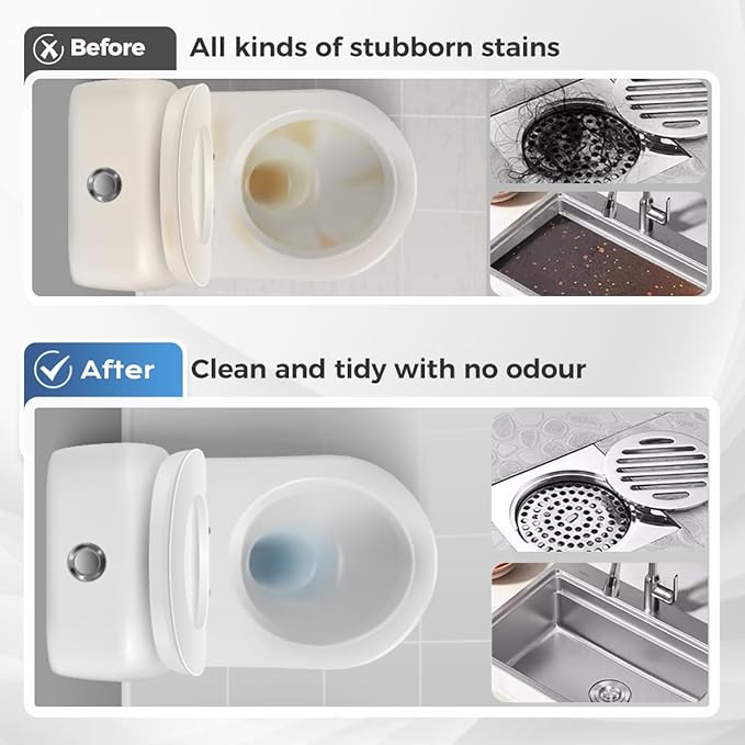 Powerful Pipe Dredging Agent, Sink Drain Cleaner for Kitchen Bathroom, Unclogging Solution for Pipes, Toilets & Showers (2)