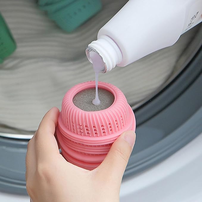 Washing Machine Laundry Ball Reusable Fabric Softener Dispense Ball for Washing Sponge Cleaning Tool Household Substitute (Green)