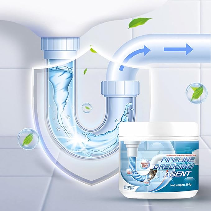 Powerful Pipe Dredging Agent, Sink Drain Cleaner for Kitchen Bathroom, Unclogging Solution for Pipes, Toilets & Showers (1)