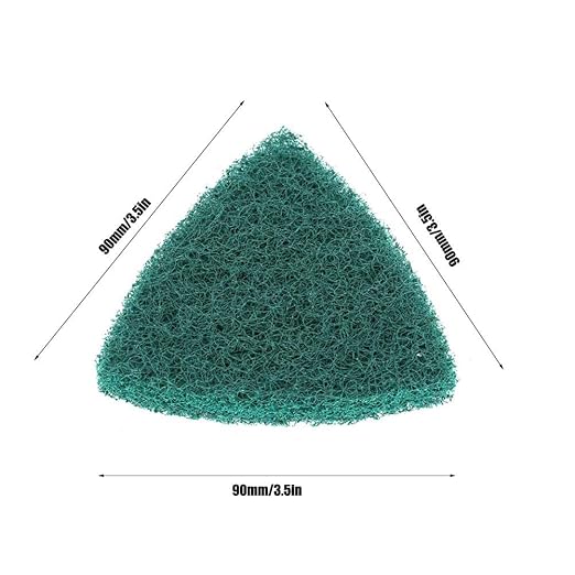 Fafeicy 5pcs Triangle Scouring Pad, Polishing Pad Self Adhesive Plate Grinding Machine Accessories, Industrial Cleaning Cloth