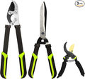 Loppers Hedge Clippers & Pruners Combo Set 3-Piece Hedge Shears, Sharp Tree Trimmer Branch Cutter for Yard, Lawn & Garden, Professional Tree Clippers Yard Clippers for Indoor & Outdoor Gardening