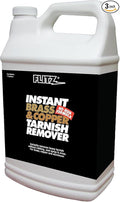 Flitz Instant Brass and Copper Tarnish Remover - 1 Gallon Bottle of USA-Made Organic Rust Remover Spray (No-Rub) - Removes Stains & Oxidation from Glass & Aluminum - Brass Cleaners That Work (3 Pack)